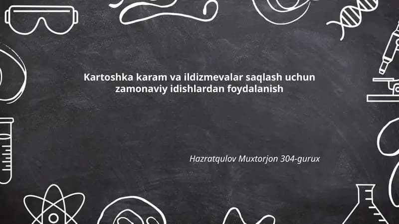 Kartoshka karam va ildizmevalar saqlash