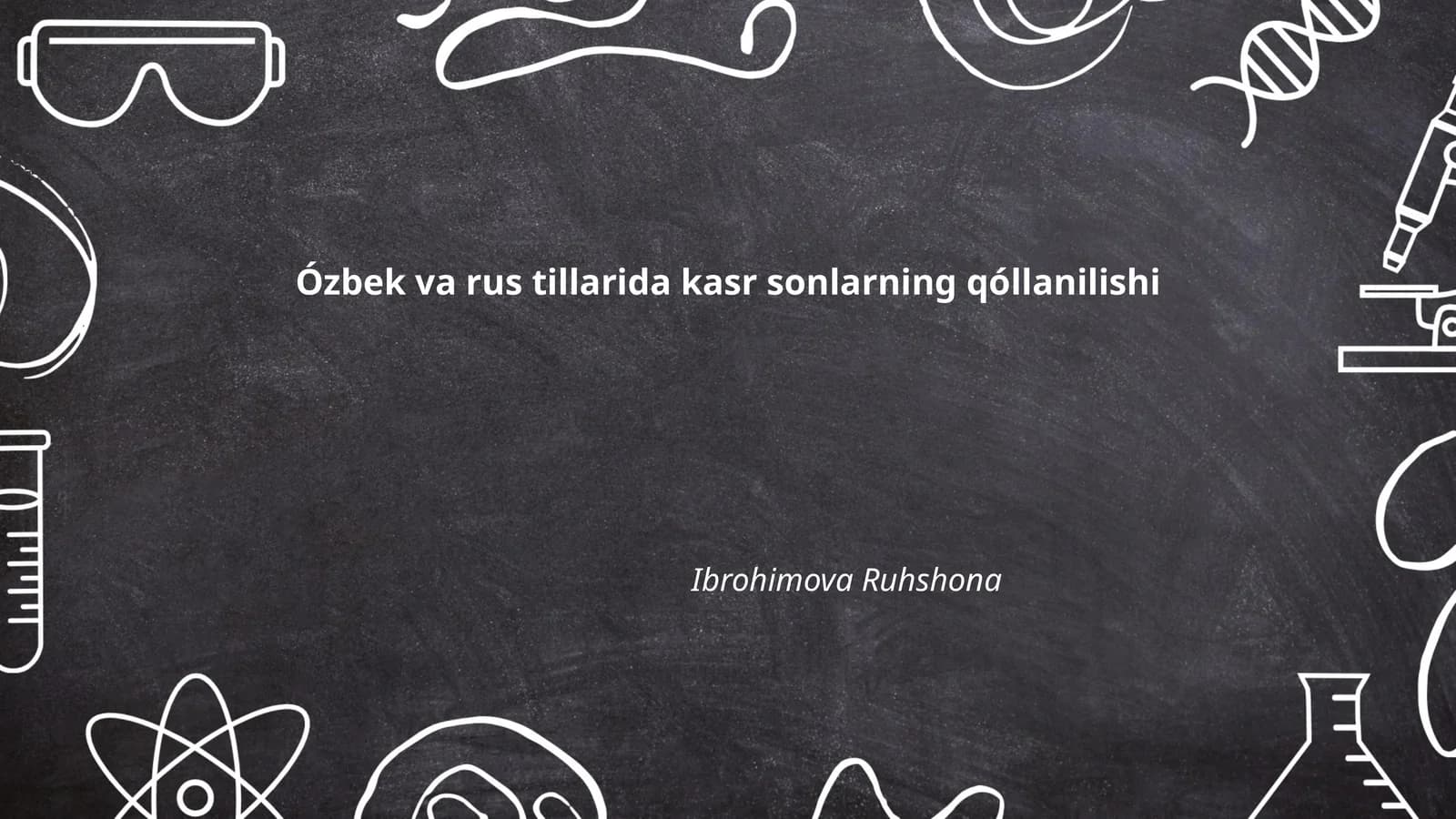 Kasr sonlarning qóllanilishi