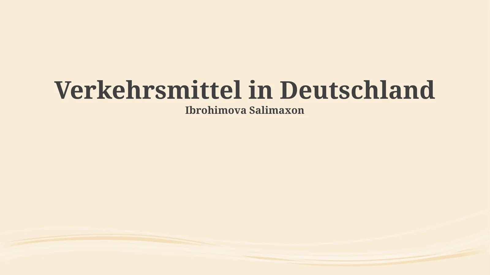 Verkehrsmittel in Deutschland