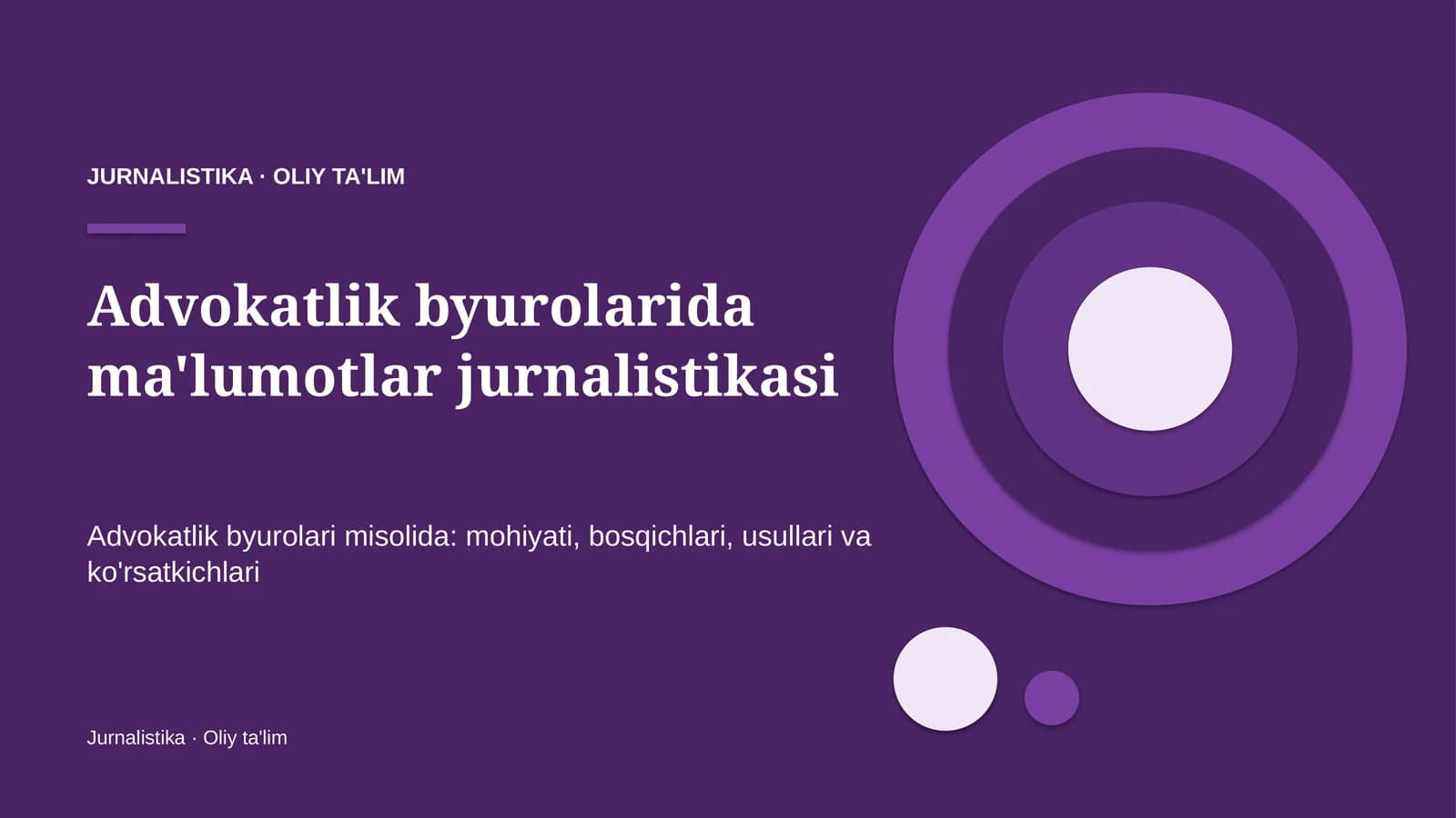 Advokatlik byurolarida ma'lumotlar jurnalistikasi