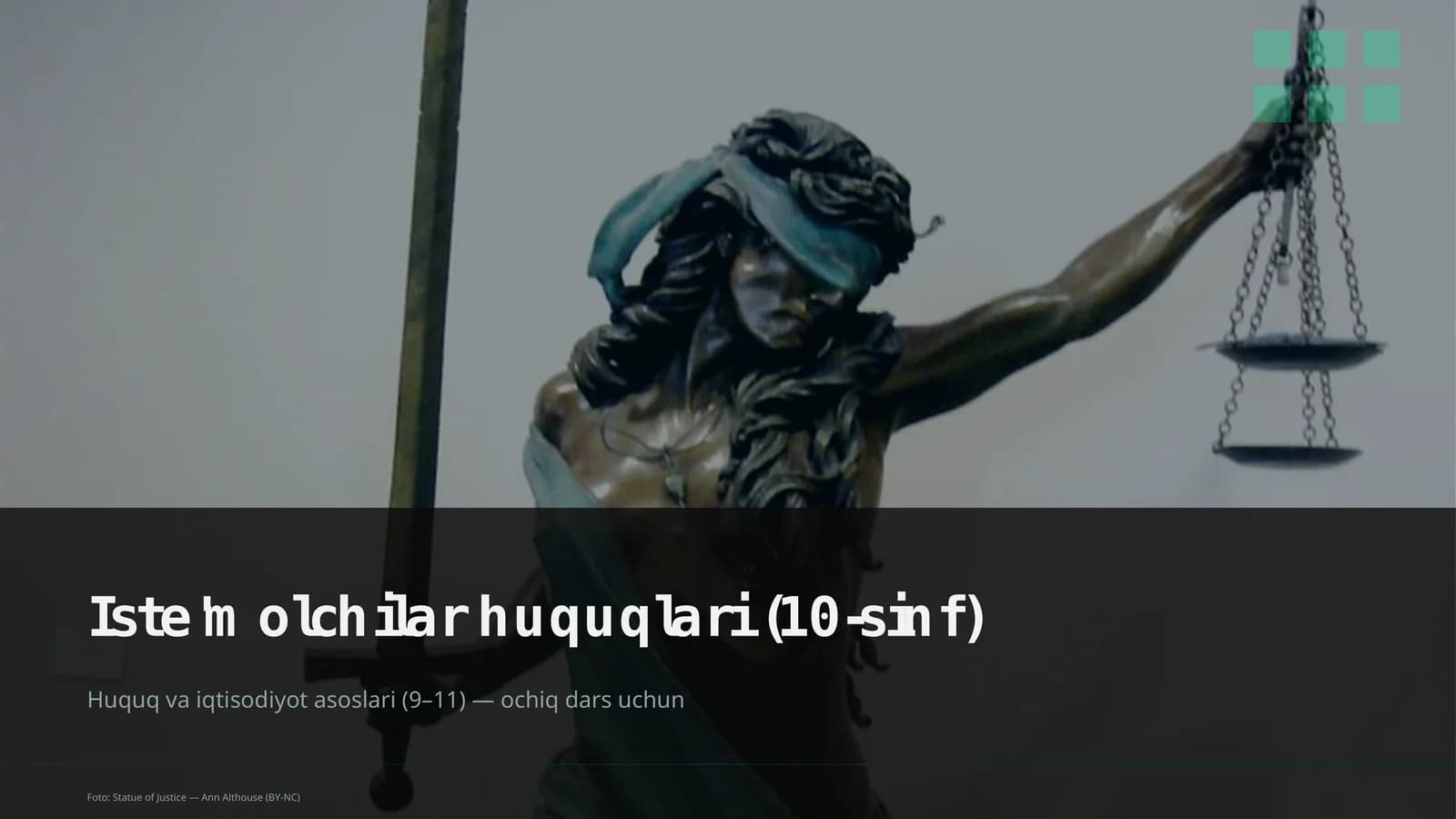 Iste'molchilar huquqlari (10-sinf)