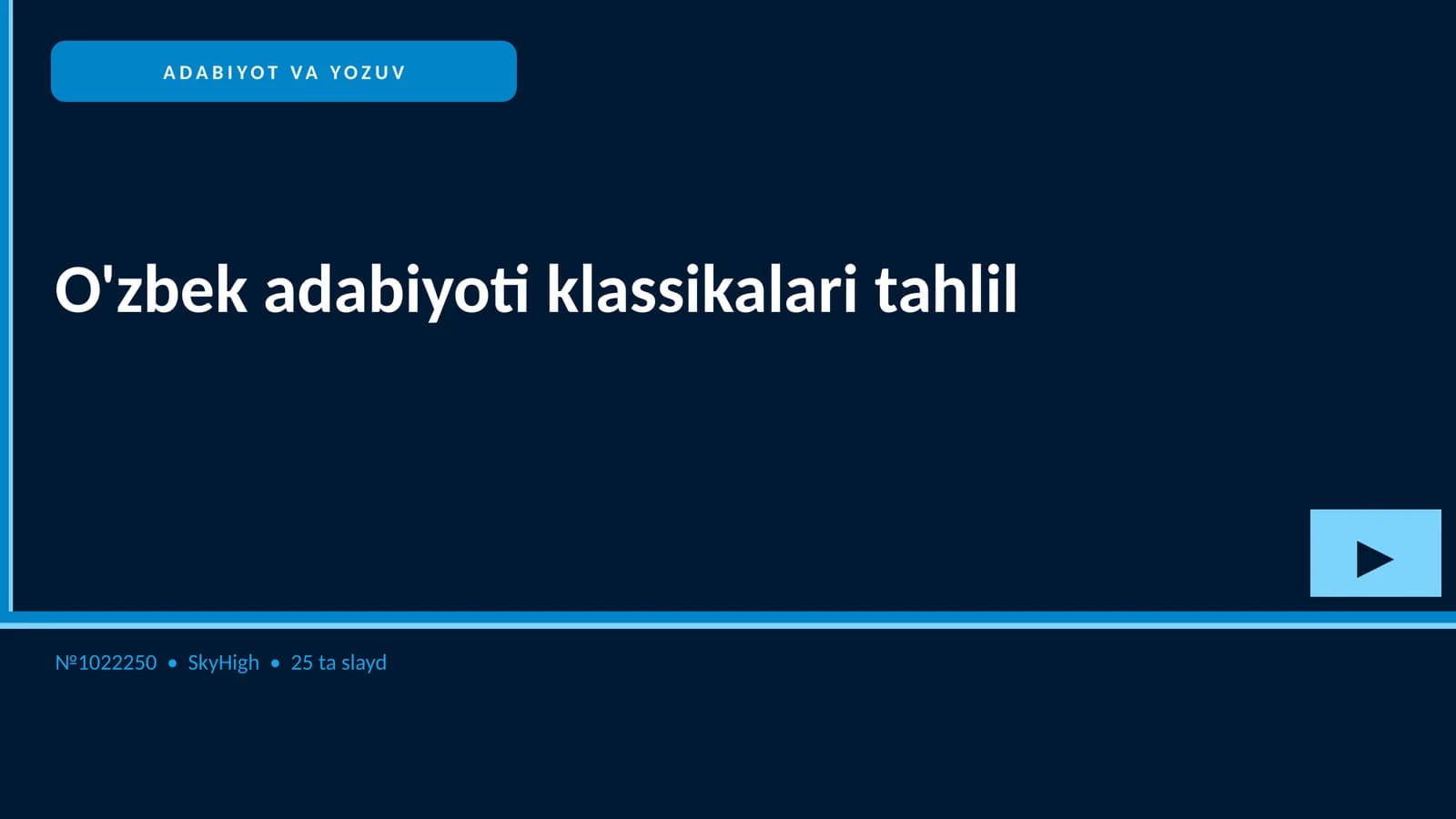 O'zbek adabiyoti klassikalari tahlil