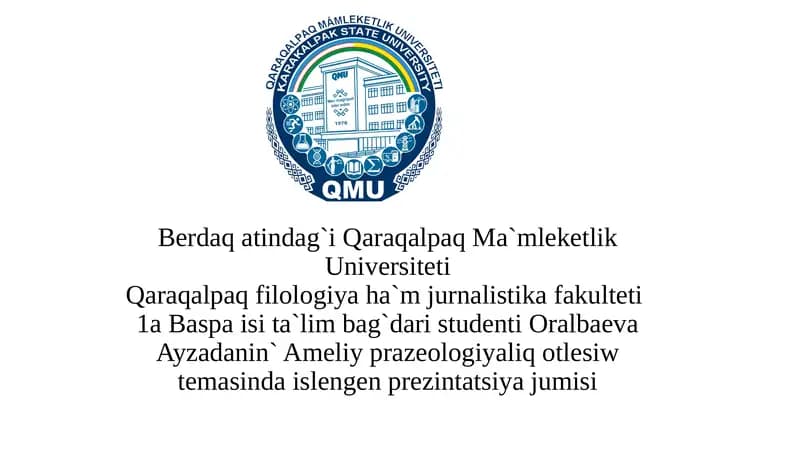 A`meliy frazologiya otlesiw
