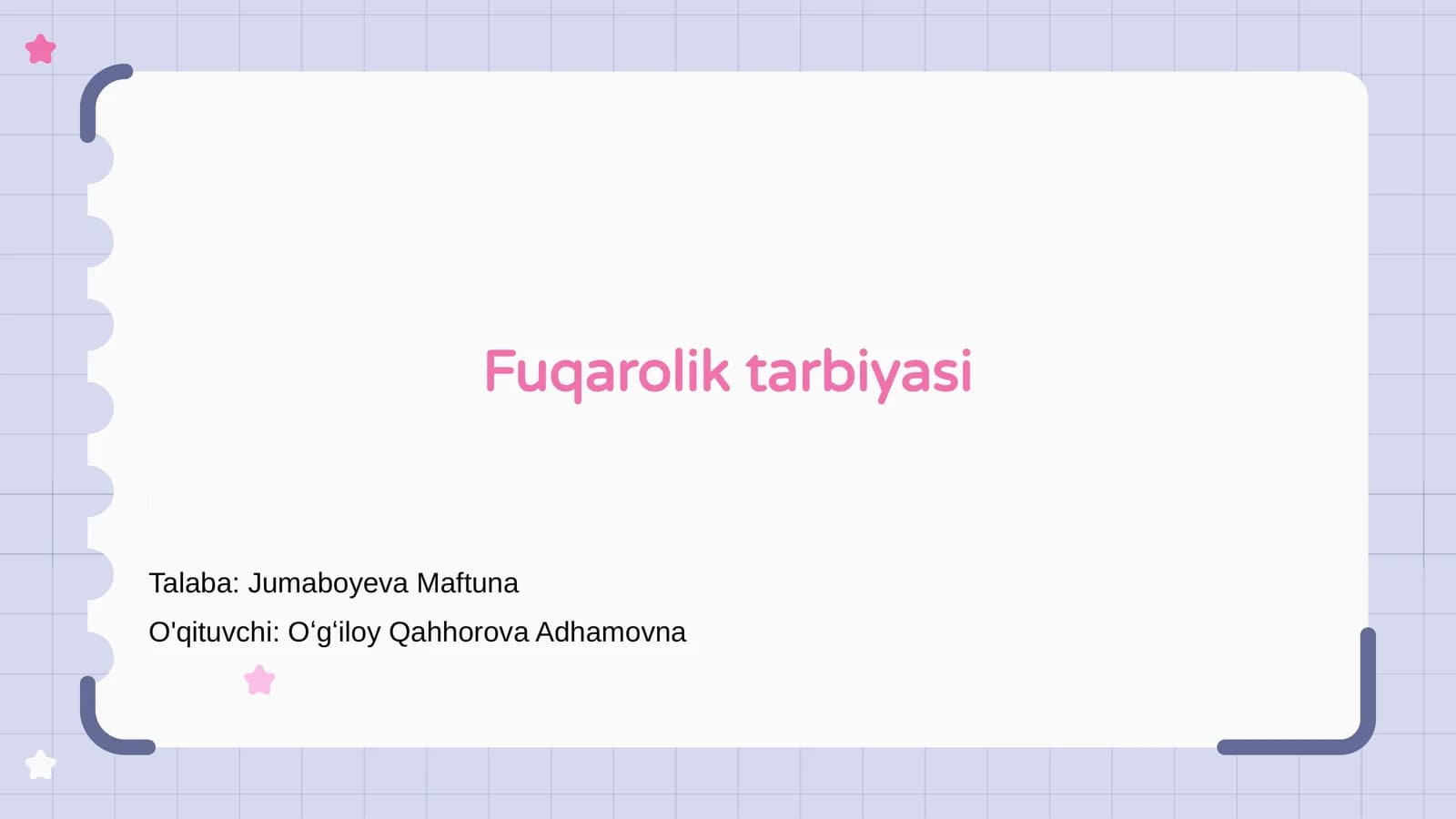 Fuqarolik tarbiyasi