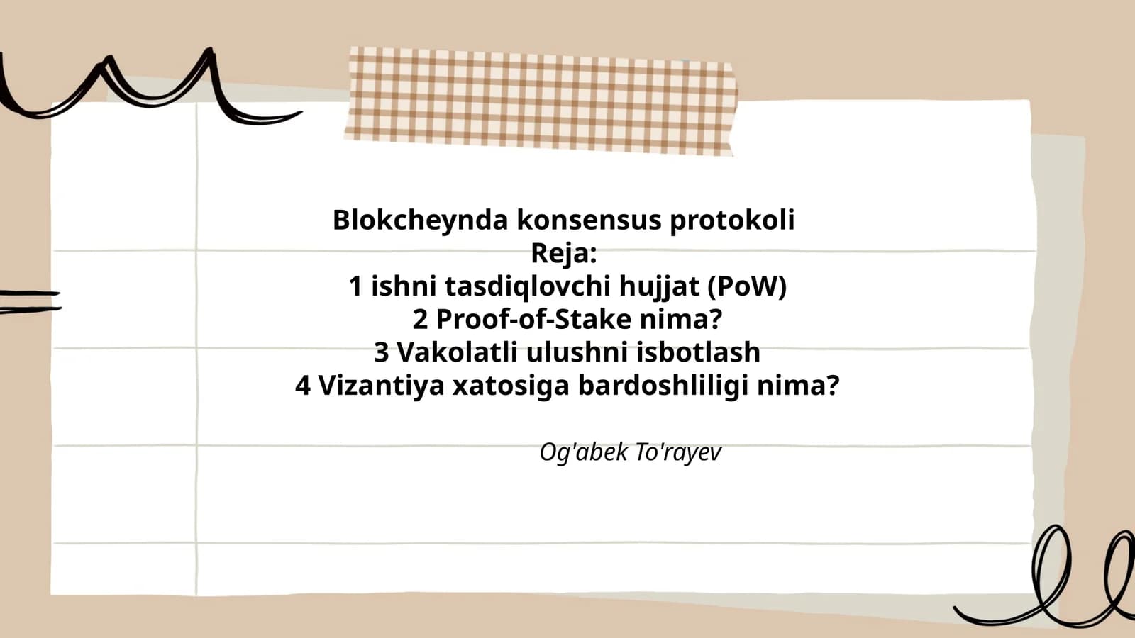 Blokcheynda konsensus protokoli