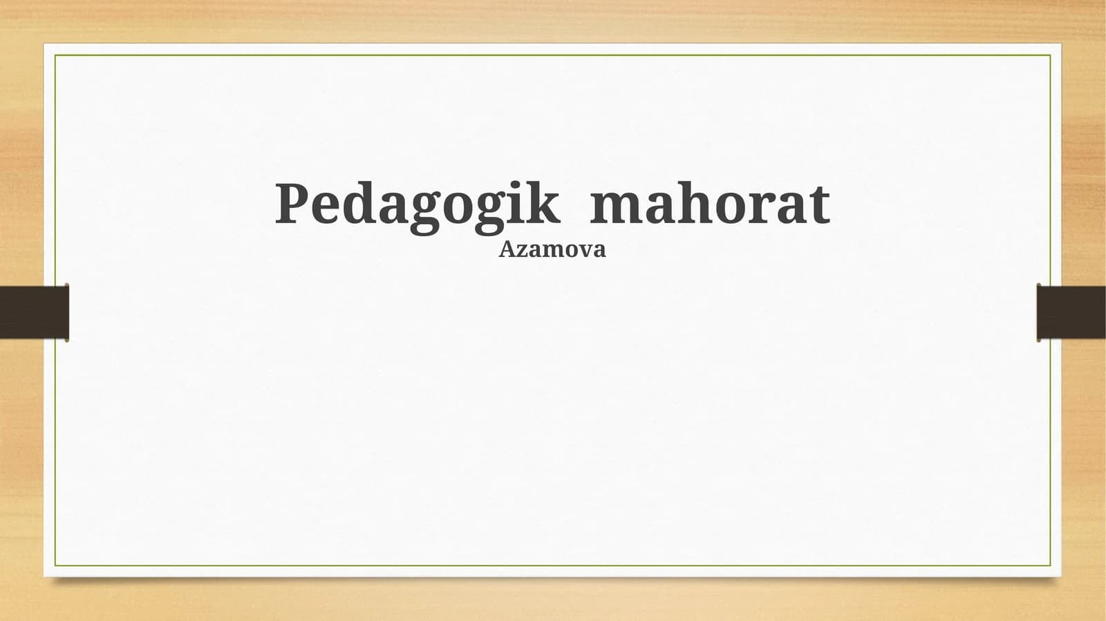 Pedagogik mahorat