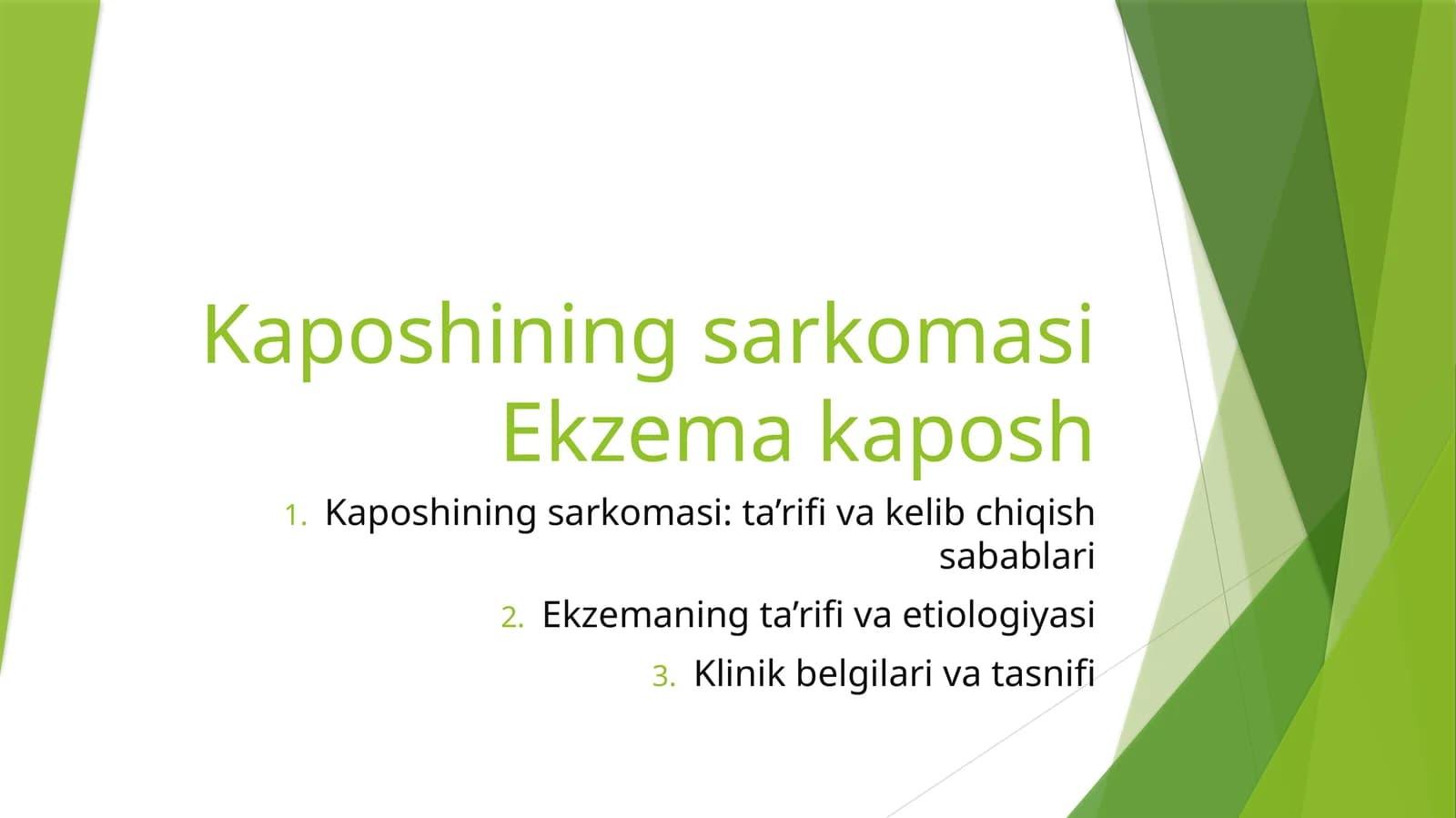 Kaposhning sarkomasi: ta’rifi va etiologiyasi