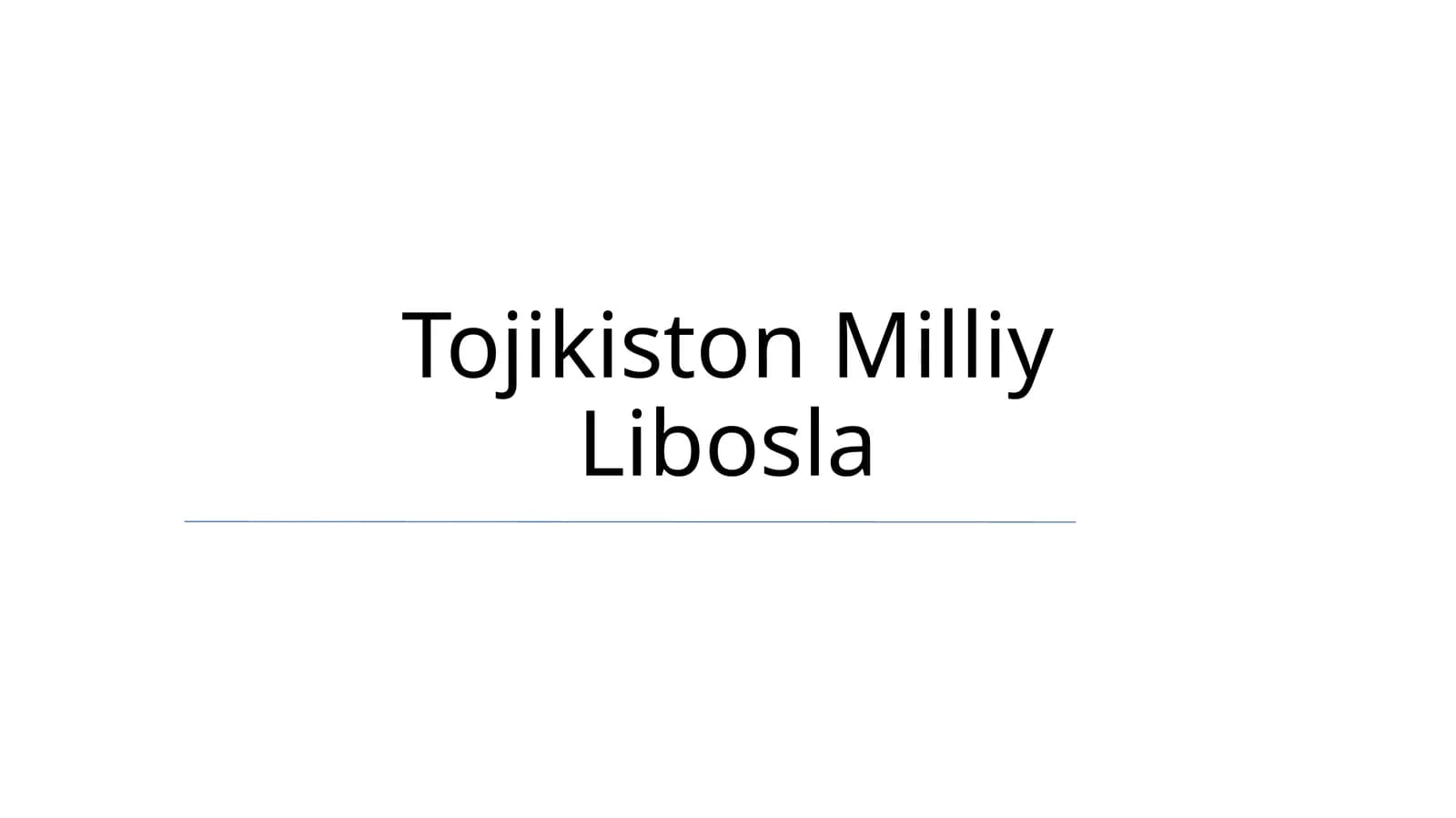 Tojikiston Milliy Libosla