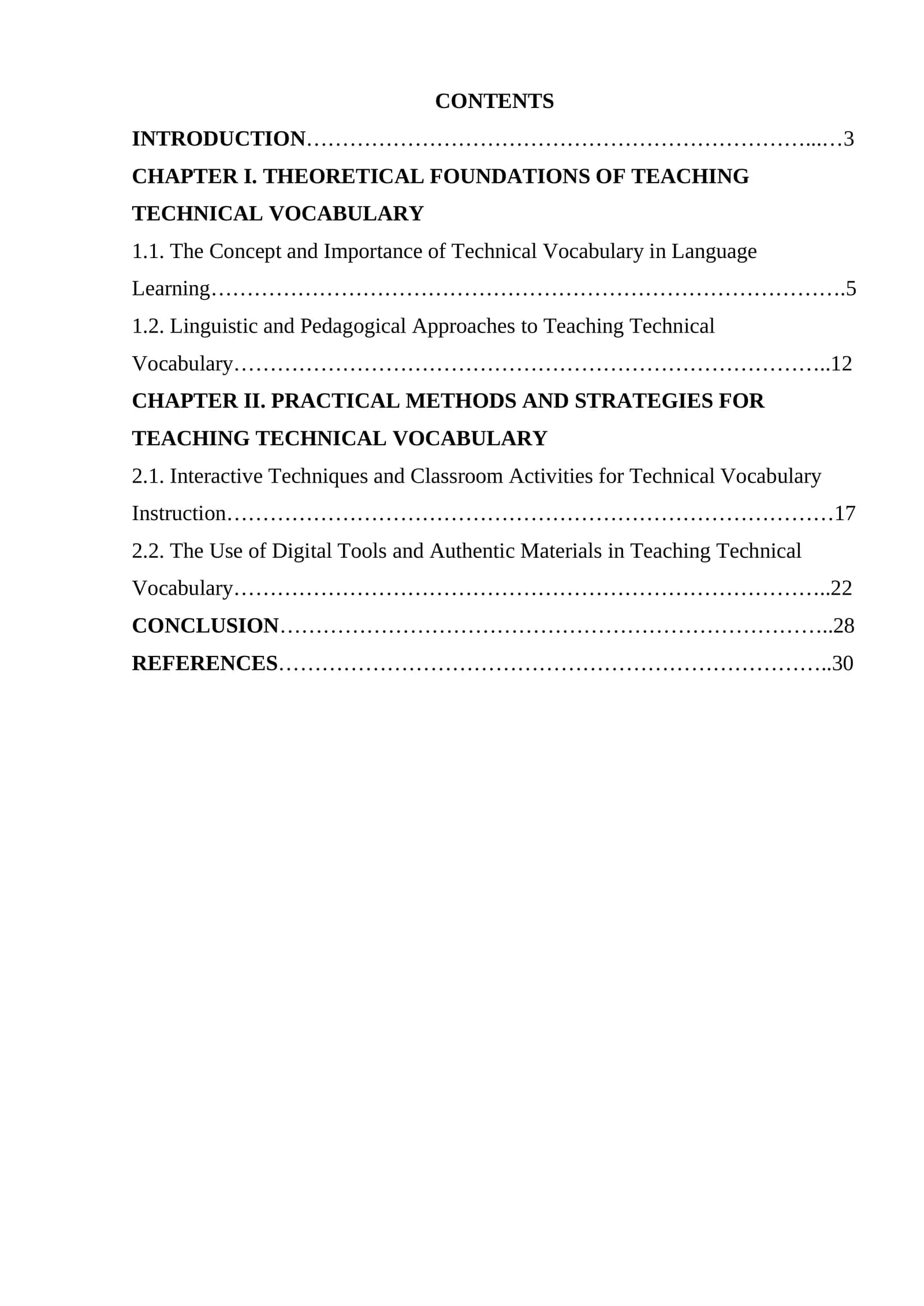 Teaching technical vocabulary