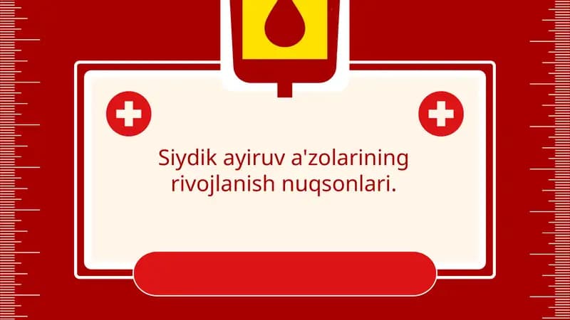 Siydik ayiruv a'zolarining rivojlanish nuqsonlari