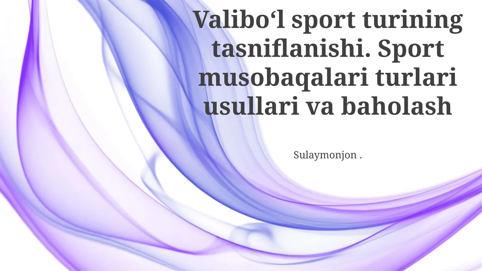 Valiboʻl sport turining tasniflanishi