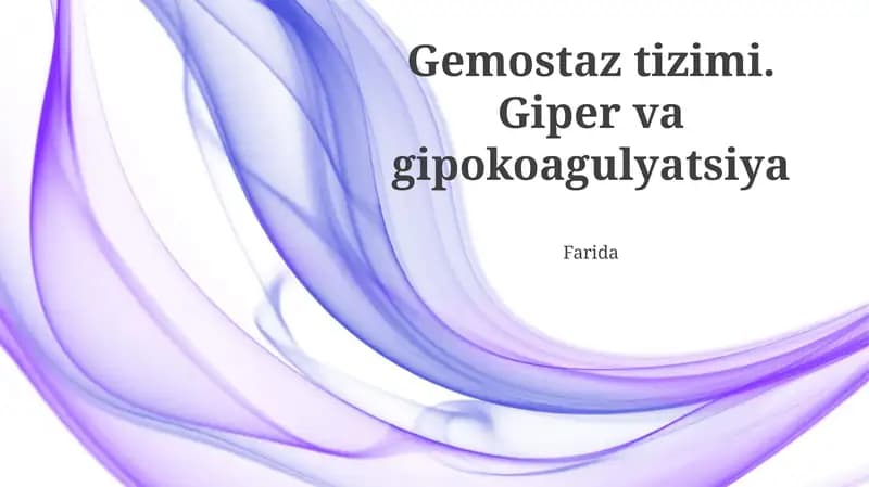 Gemostaz tizimi