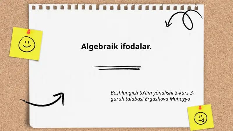 Algebraik ifodalar