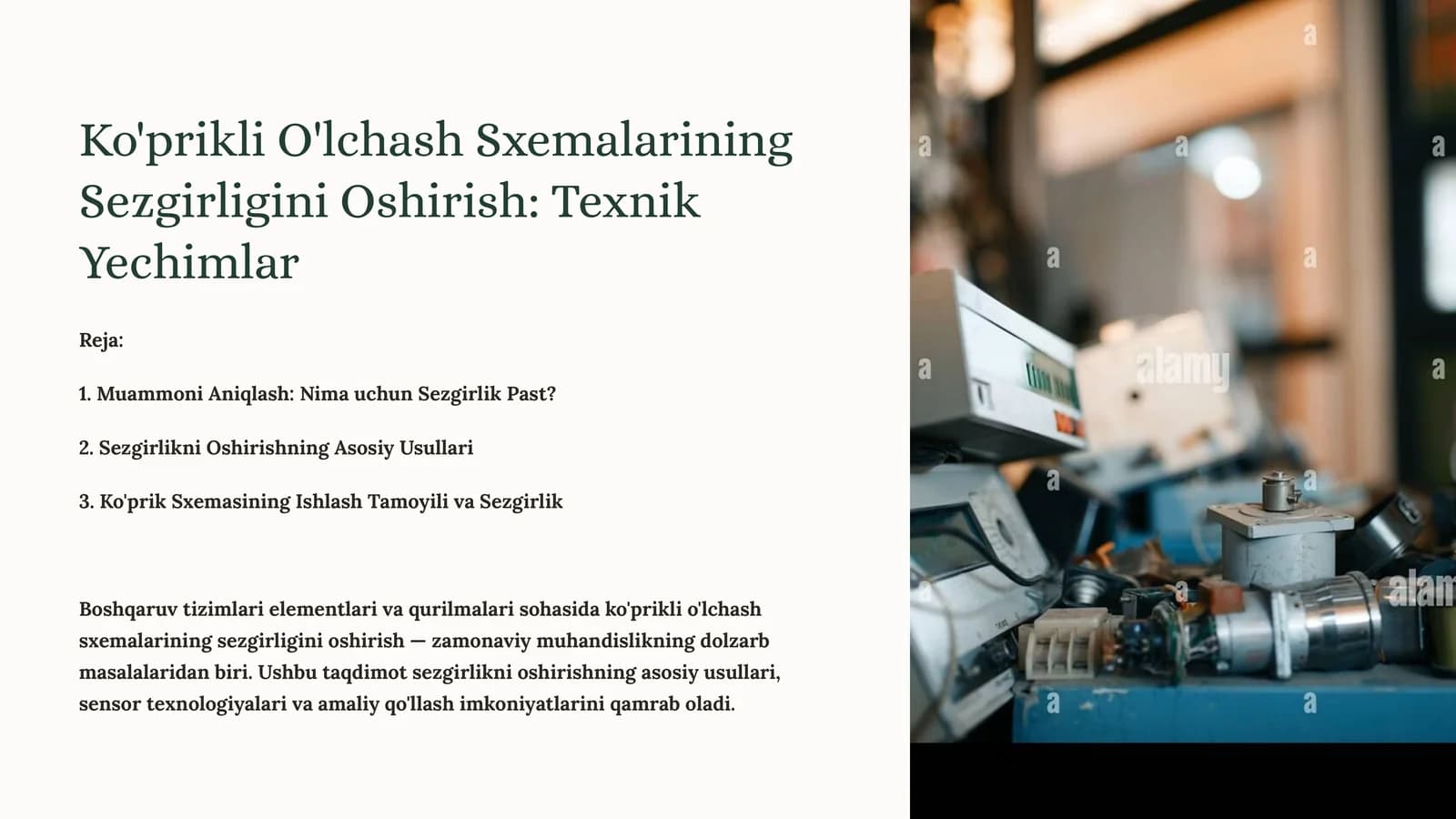 Ko'prikli O'lchash Sxemalarining Sezgirligini Oshirish: Texnik Yechimlar