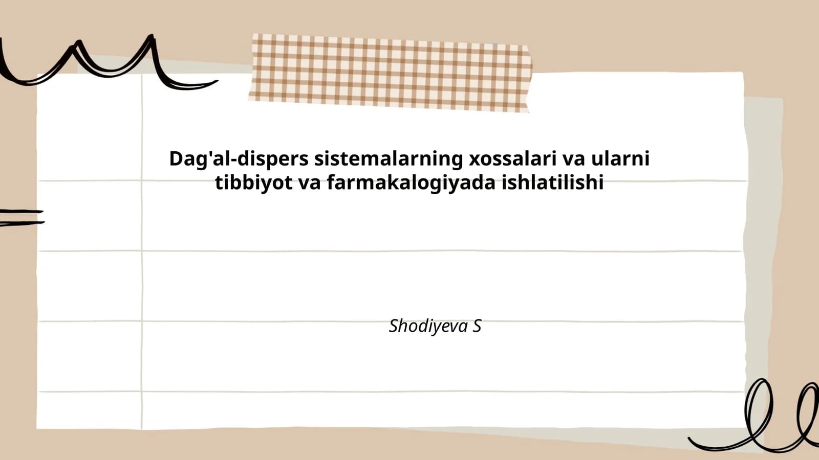 Dag'al-dispers sistemalar turlari