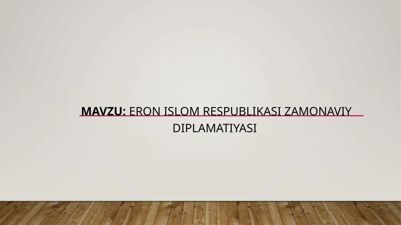 Eron Islom Respublikasining amaliy diplomatiyasi