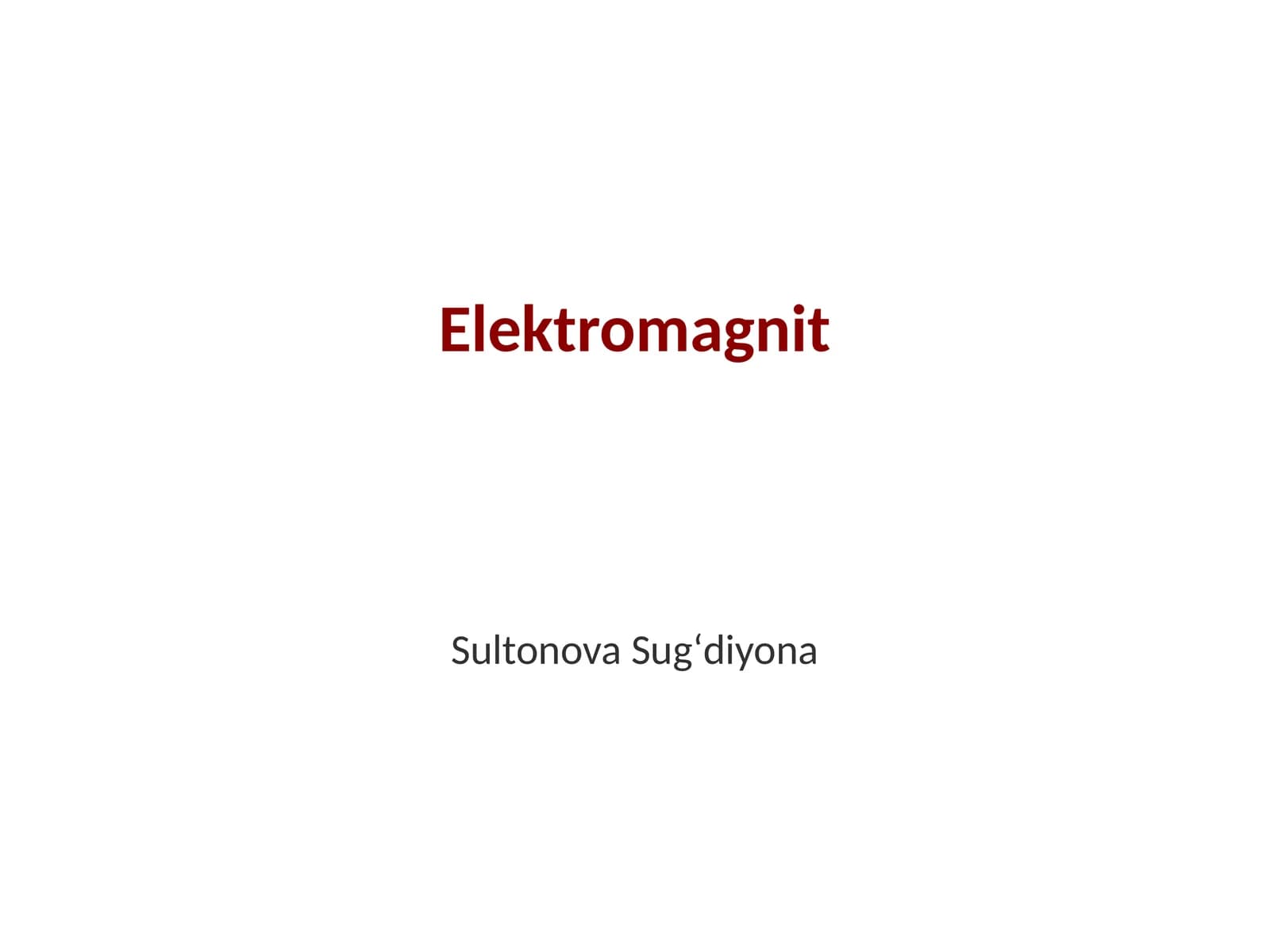 Elektromagnit