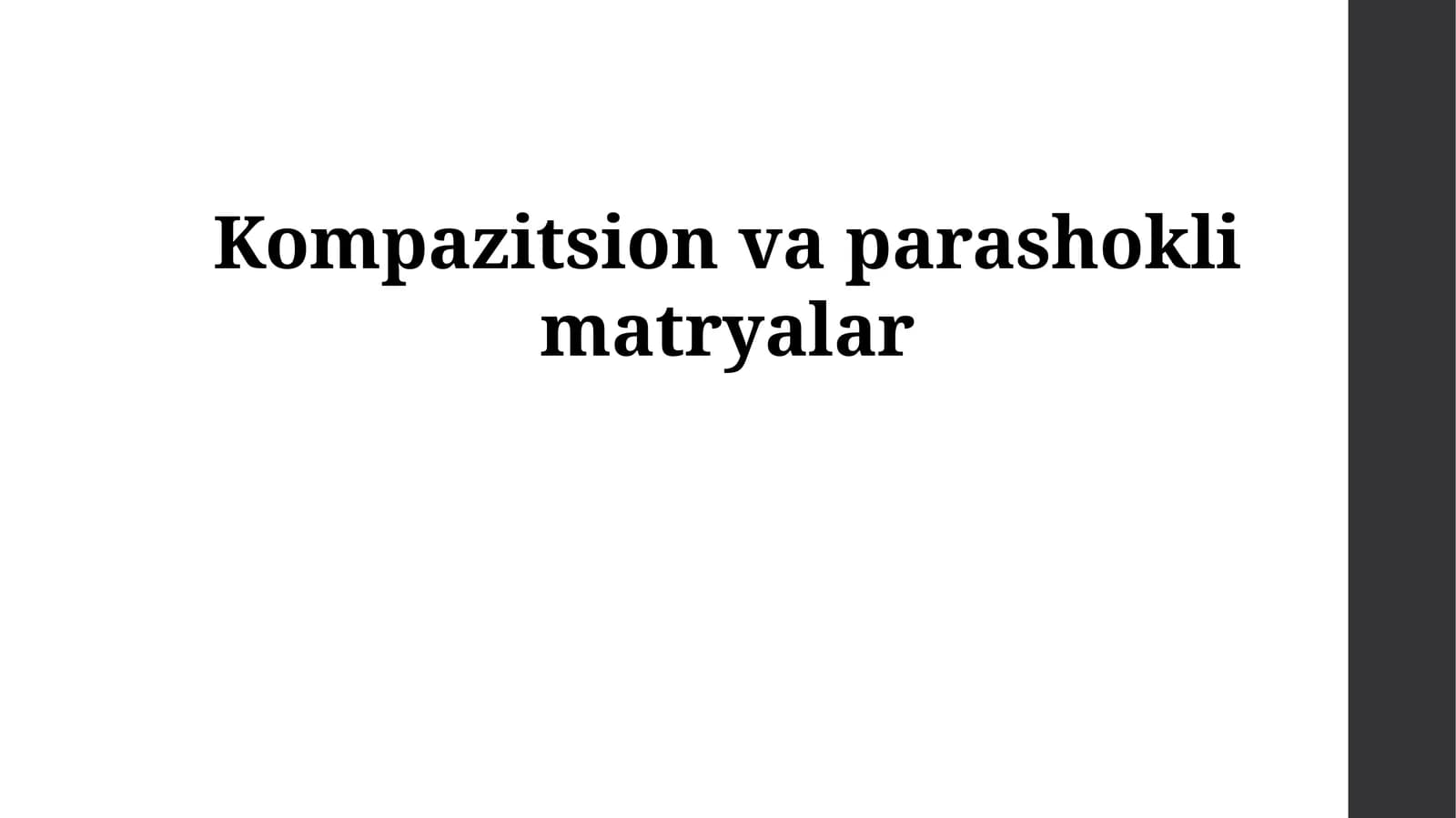 Kompozit materiallarning turlari