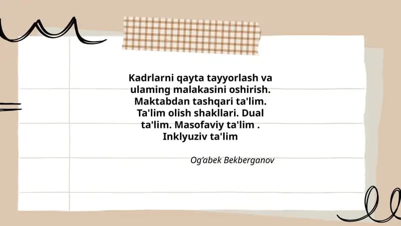 Kadrlarni qayta tayyorlash va ulaming malakasini oshirish