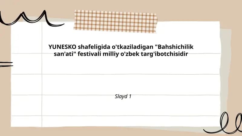 Bahshichilik san'ati festivali