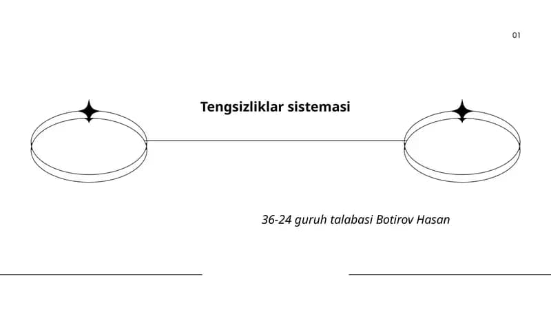 Tengsizliklar sistemasi