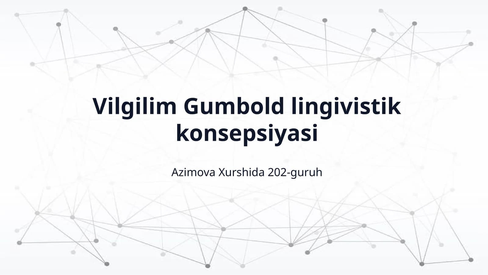 Vilgilim Gumbold lingivistik konsepsiyasi