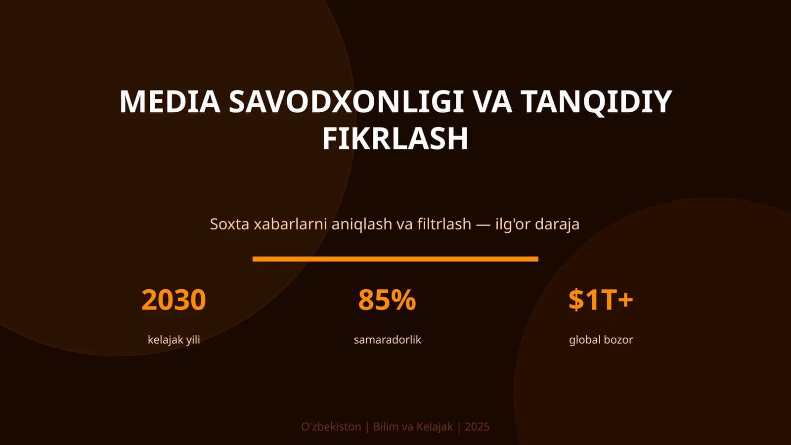 MEDIA SAVODXONLIGI VA TANQIDIY FIKRLASH