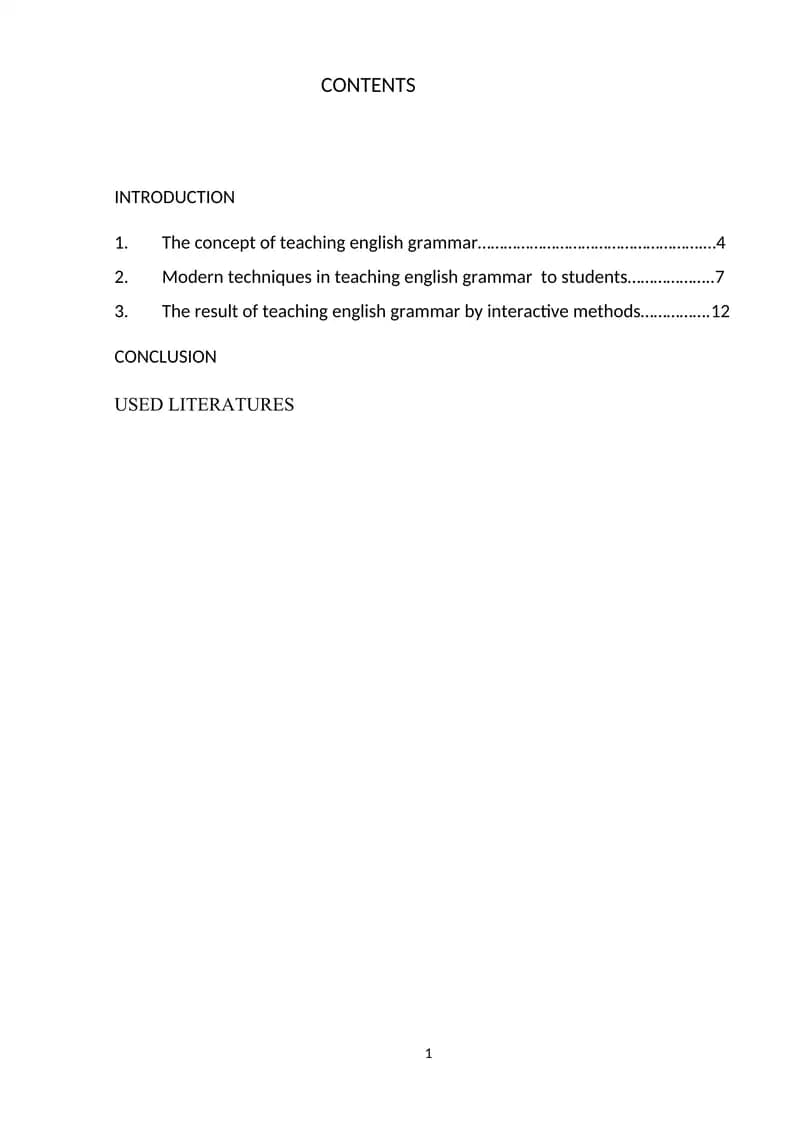 Modern techniques in teaching english grammar  to students, The result of teaching english grammar by interactive methods