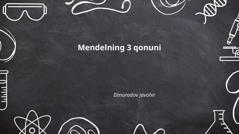 Mendelning 3 qonuni