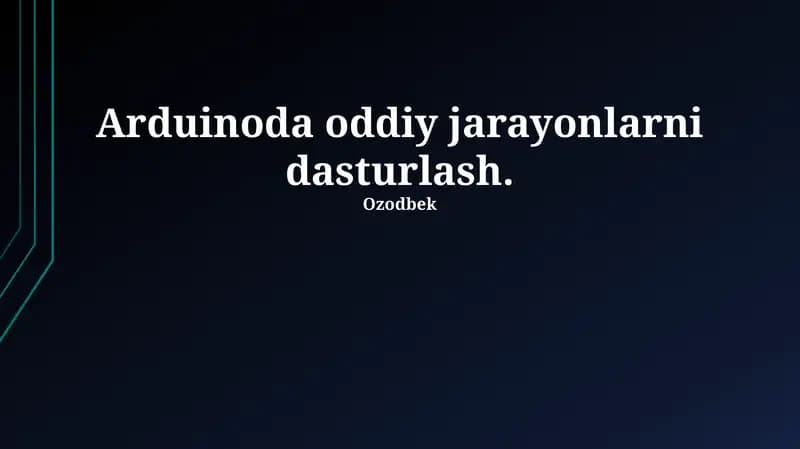 Arduino dasturlash