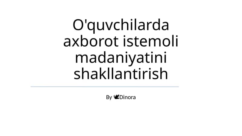 Axborot iste'mol madaniyati