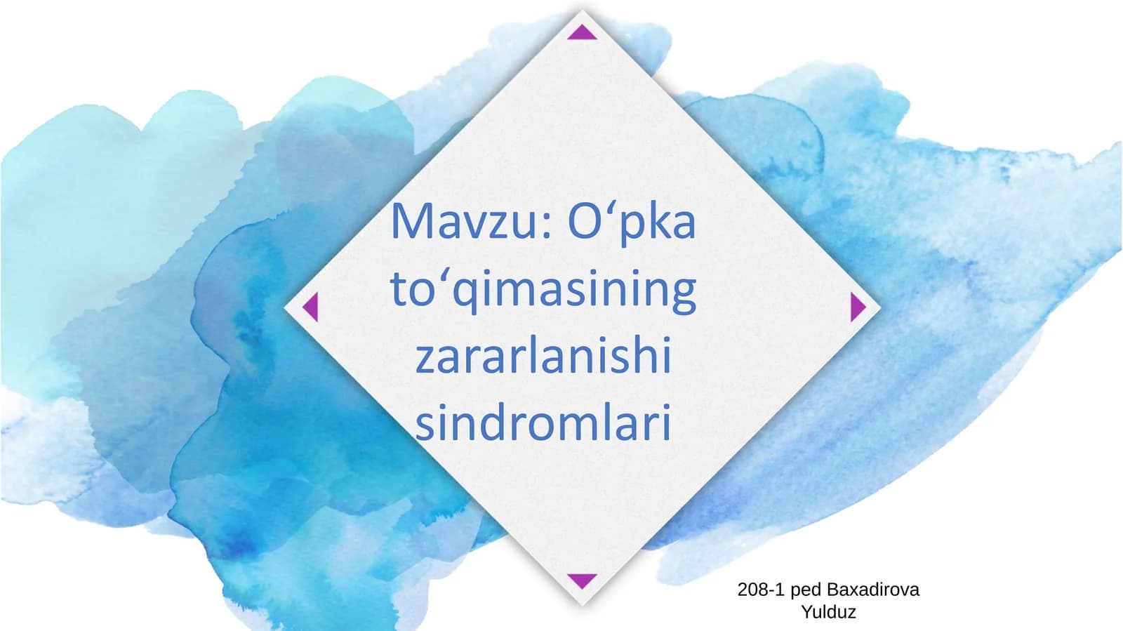 Oʻpkatoʻqimasining zararlanishisindromlari