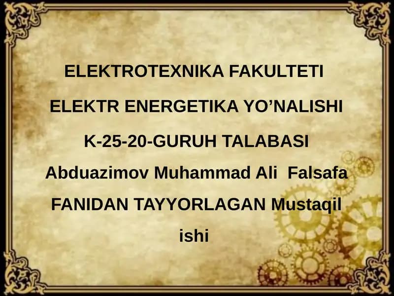 Falsafiy Dunyoqarash