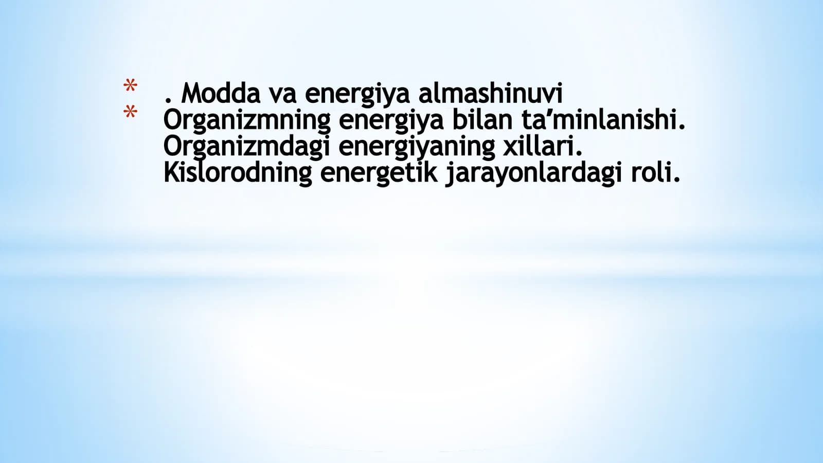 Modda va energiya almashinuvi
