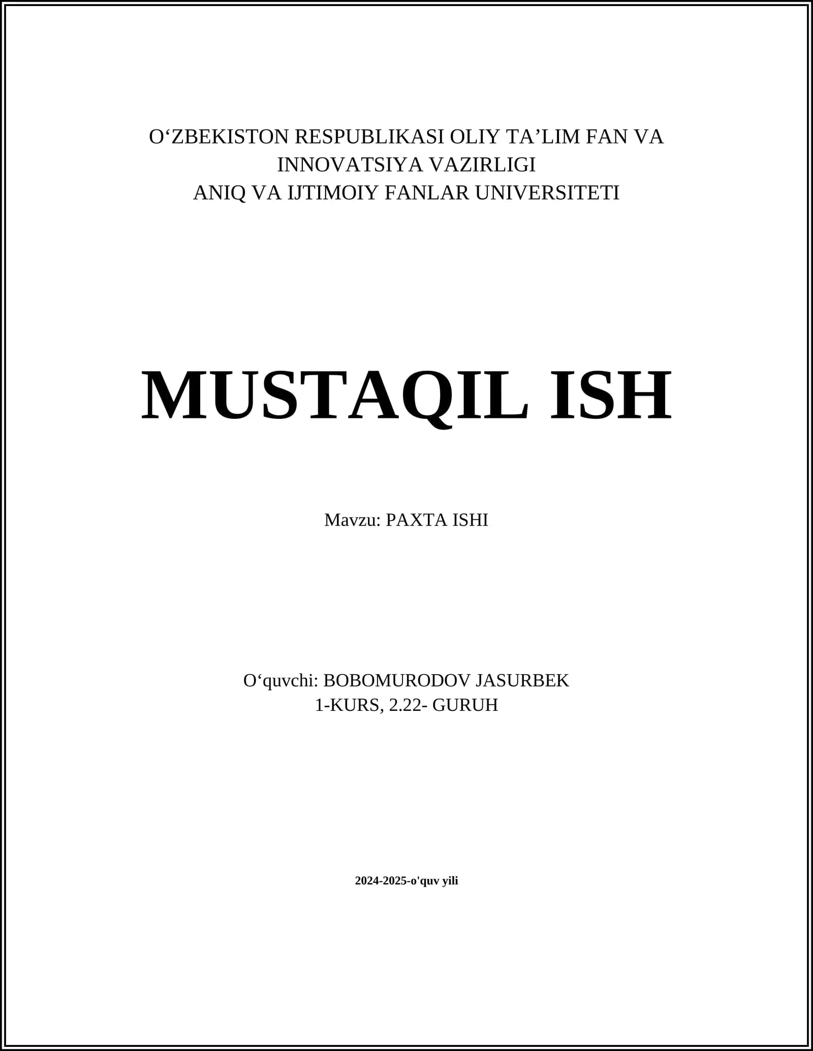 PAXTA ISHI