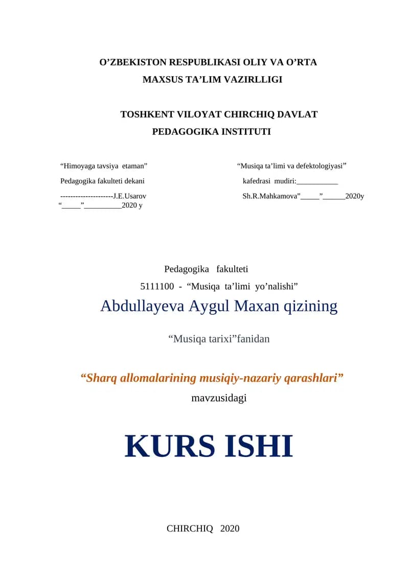 Sharq allomalarining musiqiy-nazariy qarashlari
