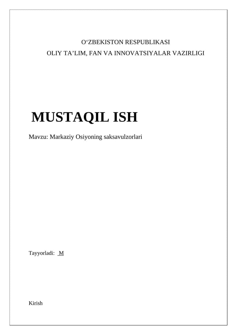 Markaziy Osiyoning saksovulzorlari