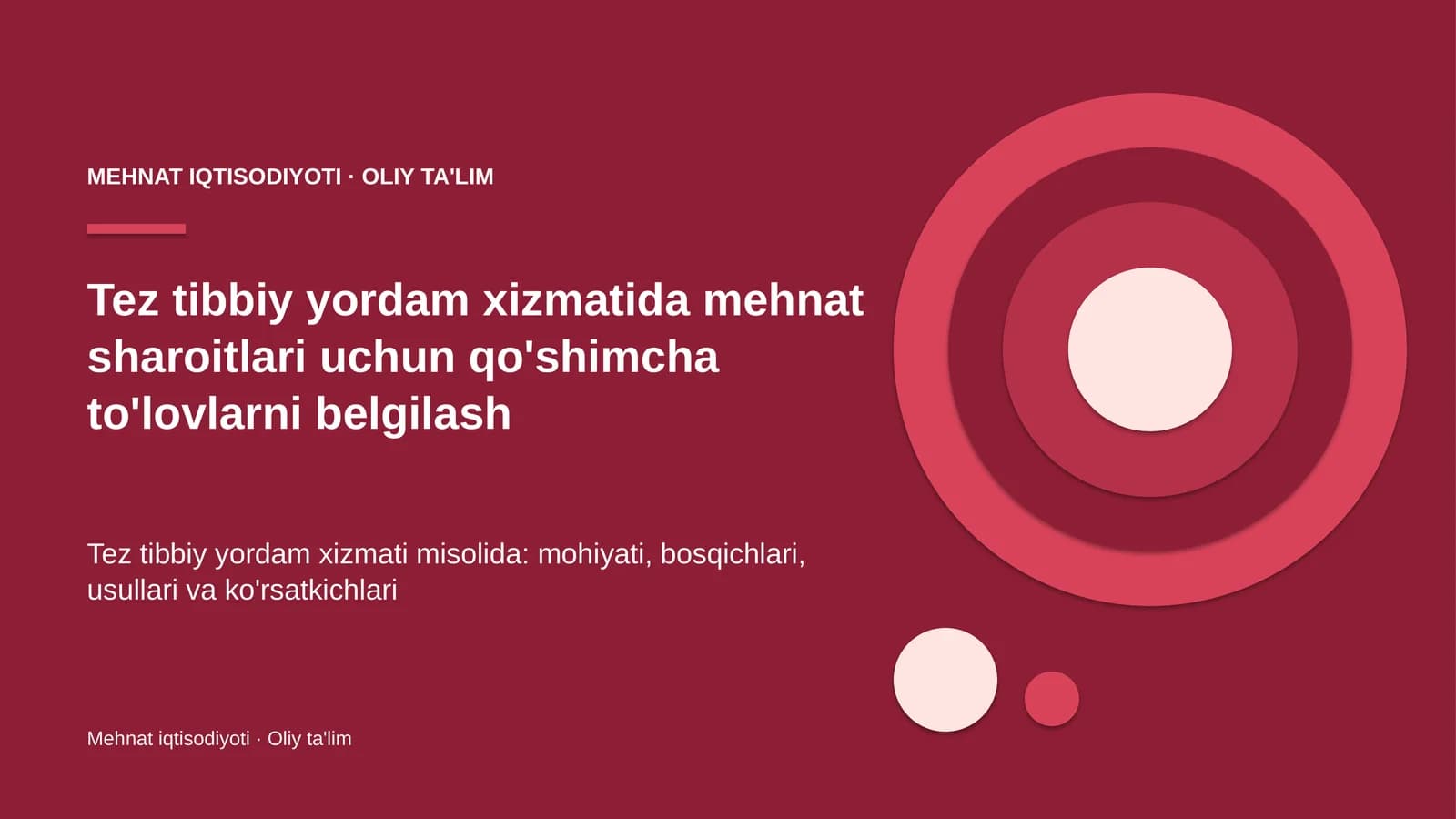 tez tibbiy yordam xizmatida mehnat sharoitlari uchun qo'shimcha to'lovlarni belgilash 7837