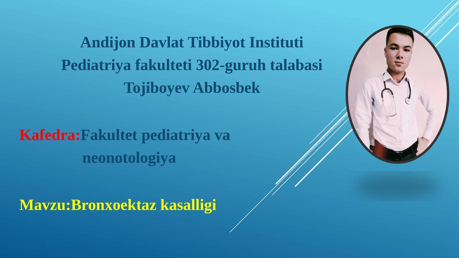 Bronxoektaz kasalligi