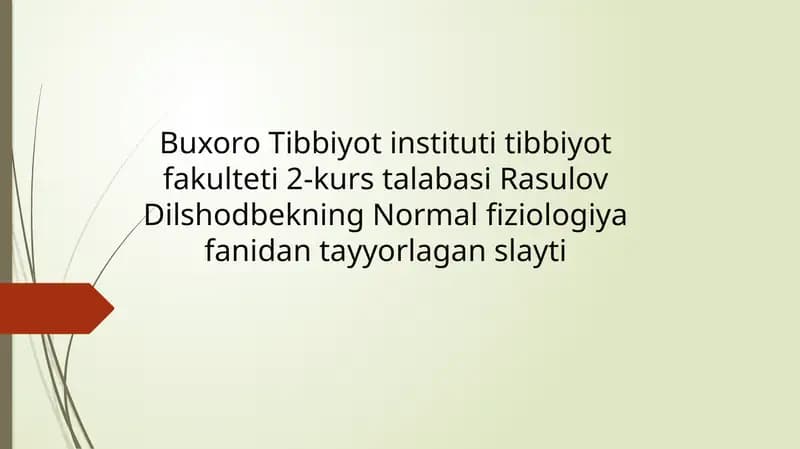 Organizmning biologik suyuqliklari