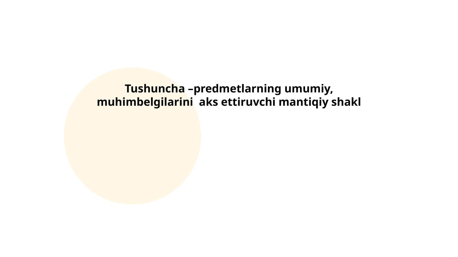 Tushuncha va uning ahamiyati
