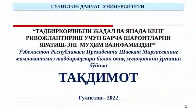 Гулистон–2022