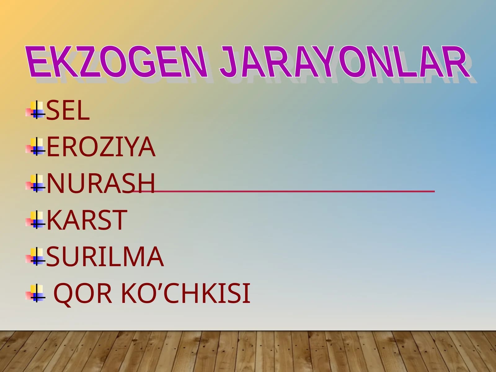 EKZOGEN JARAYONLAR