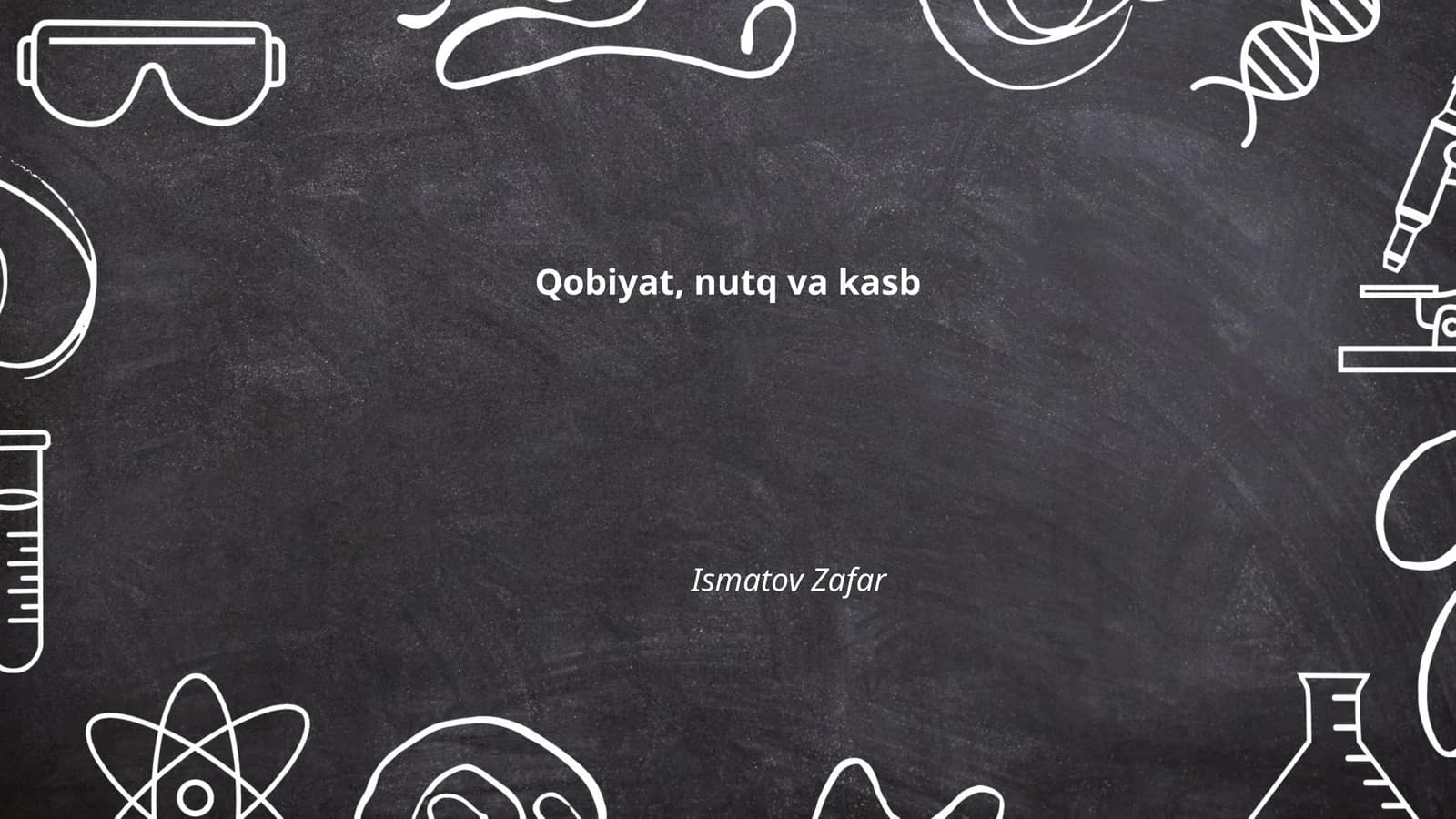 Qobiyat, nutq va kasb
