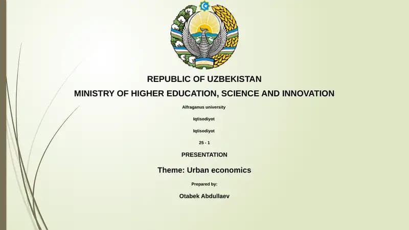 Urban economics