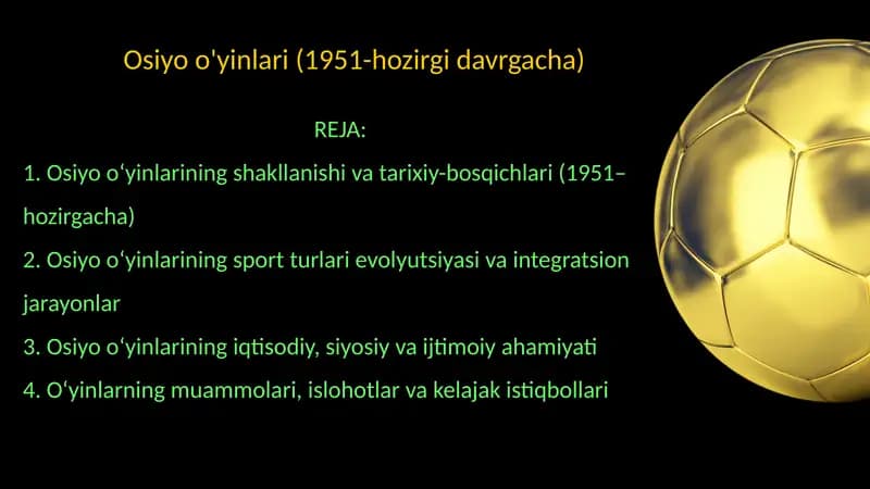 Osiyo o'yinlari (1951-hozirgi davrgacha)