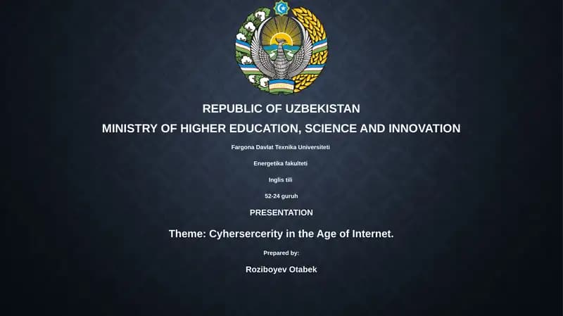 Cybersecurity Presentation