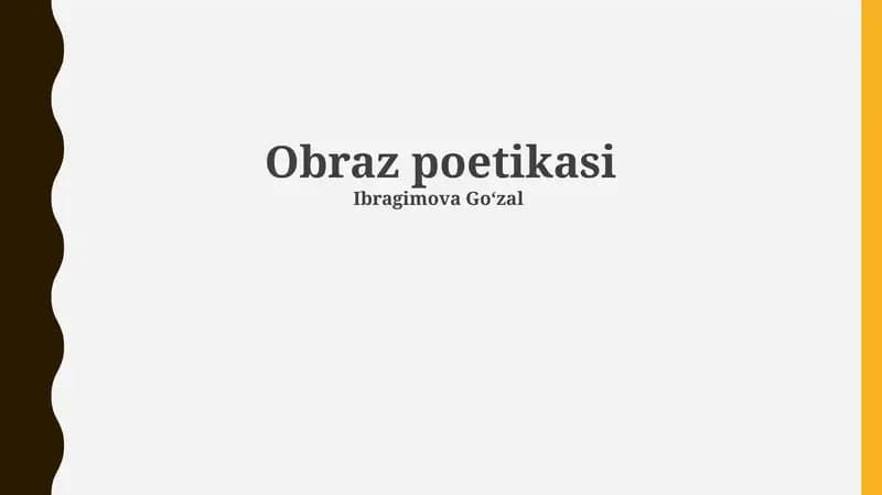 Obraz poetikasi