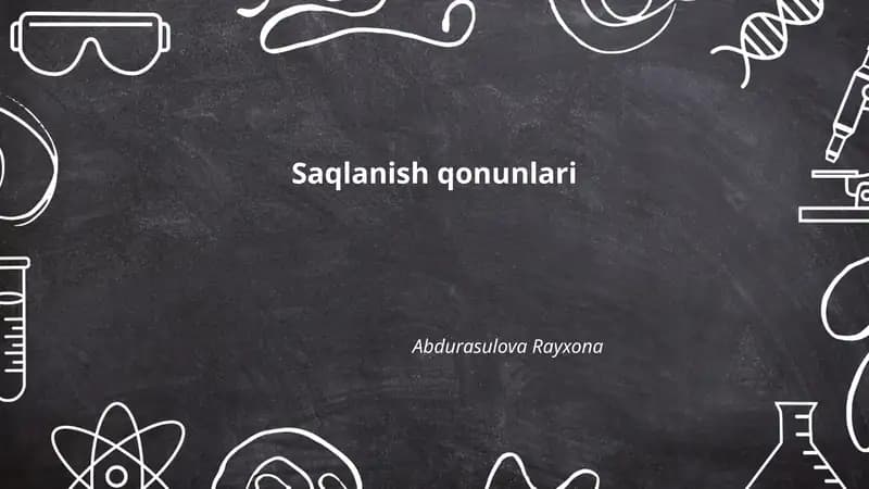 Massa saqlanish qonuni