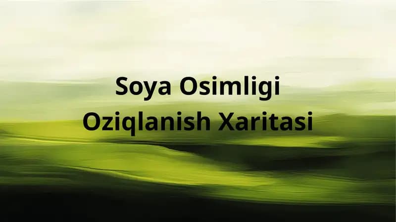 Soya oʻsimligi oziqlantirish
